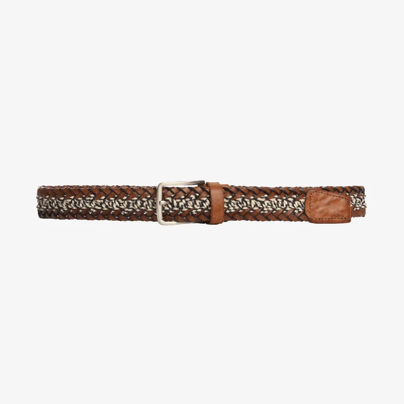 Leather Pleated Belt Vintage Men's 1970S Disco