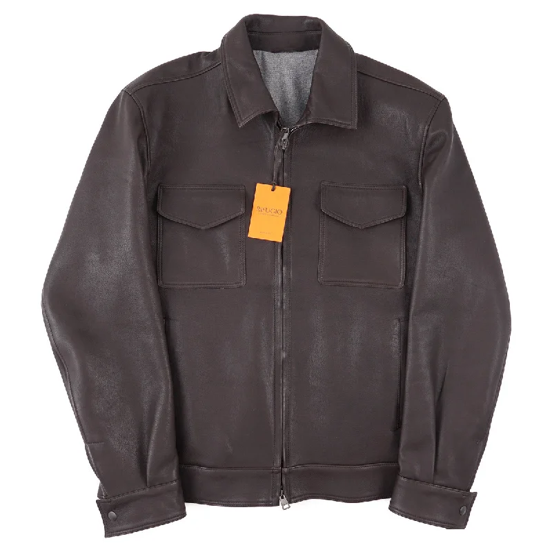 Rifugio Cashmere-Lined Nappa Leather Jacket Artistic Men's Avant