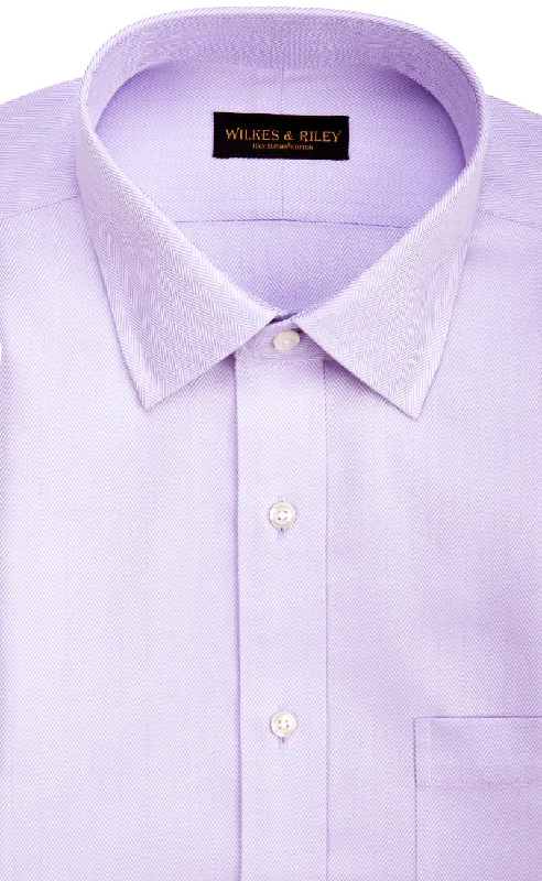 Classic Fit Lavender Herringbone Spread Collar Supima® Cotton Non-Iron Dress Shirt Cool Men's Skate Classic Fit Lavender Herringbone Spread Collar Supima® Cotton Non-Iron Dress Shirt Cool Men's Skate