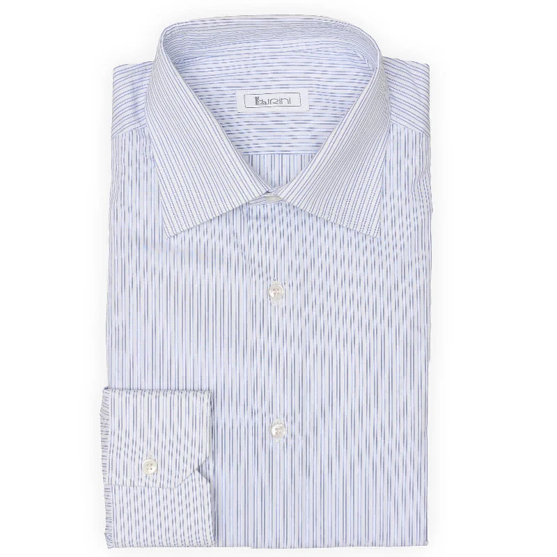 BURINI Luxury Blue Striped Cotton Dress Shirt EU 41 NEW US 16 Cclassic Men's Tweed BURINI Luxury Blue Striped Cotton Dress Shirt EU 41 NEW US 16 Cclassic Men's Tweed