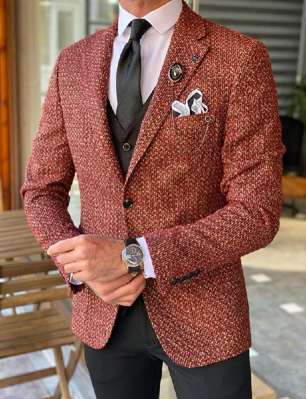 Nevada Brown Slim Fit Patterned Wool Blazer – A Versatile Tailored Jacket for Every Occasion Cool Men's Skate Nevada Brown Slim Fit Patterned Wool Blazer – A Versatile Tailored Jacket for Every Occasion Cool Men's Skate