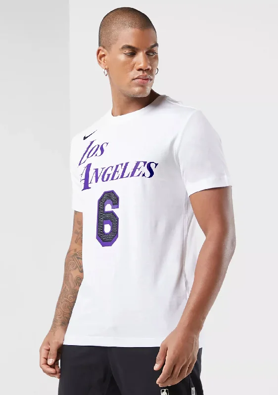 Nike Mens NBA T-Shirt LeBron James Los Angeles Lakers City Edition <br> DV5993 100 Sharp Men's Italian Nike Mens NBA T-Shirt LeBron James Los Angeles Lakers City Edition <br> DV5993 100 Sharp Men's Italian