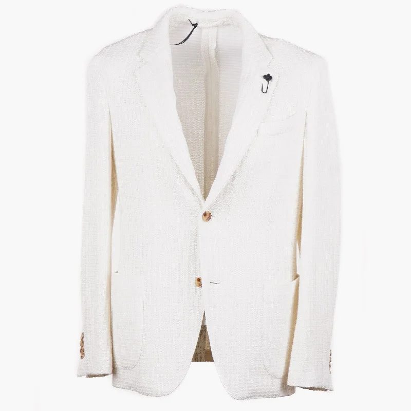 Lardini Knit Wool and Silk Blazer Trendy Men's Scandinavian