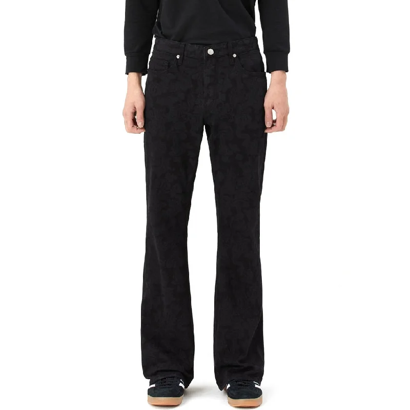 Lazy Bootcut Laser Camo Printed Jeans - Camo Black Casual Men's Japanese 