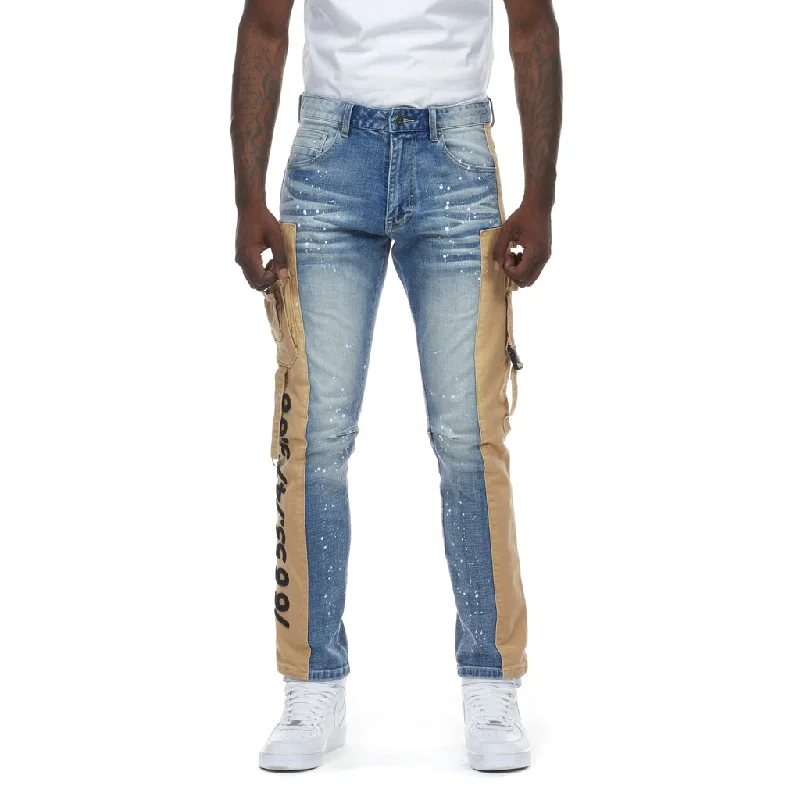 Slim Utility Jeans - Orient Blue Rugged Men's Outdoor 