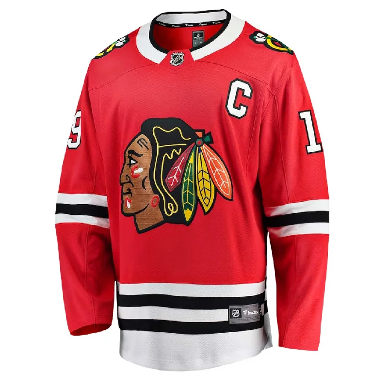 Fanatics - Men's Chicago Blackhawks Jonathan Toews Breakaway Jersey (879M CBHH H37 T19) Sophisticated Men's Fanatics - Men's Chicago Blackhawks Jonathan Toews Breakaway Jersey (879M CBHH H37 T19) Sophisticated Men's