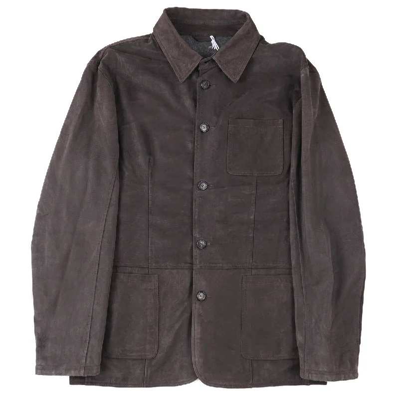 Manto Wool-Lined Nappa Leather Jacket Elegant Men's Formal 