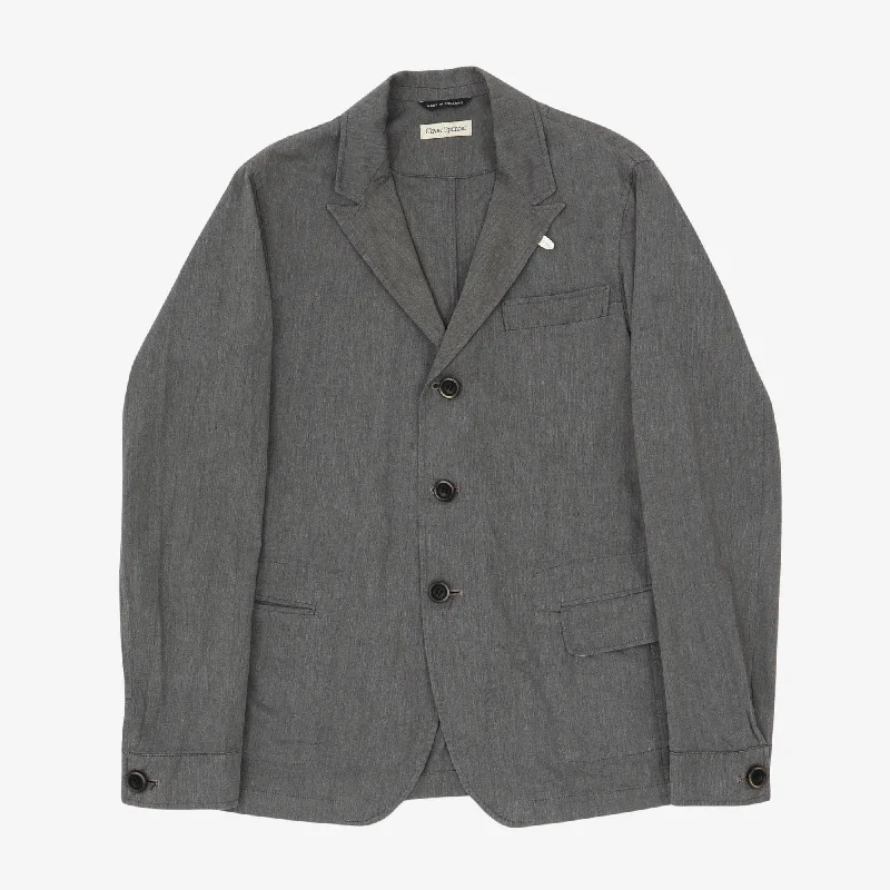 Three Button Blazer Masculine Men's Thick