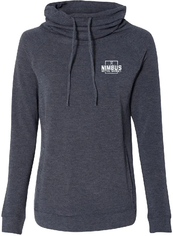 Weatherproof Ladies Heat Last Fleece Faux Cashmere Funnel Neck Sweatshirt Artistic Men's Hand