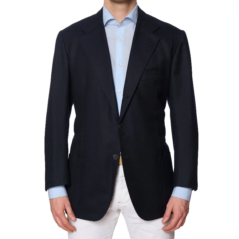 RUBINACCI LH Napoli Navy Blue Doeskin Blazer Jacket EU 52 US 42 Long Trendy Men's Scandinavian RUBINACCI LH Napoli Navy Blue Doeskin Blazer Jacket EU 52 US 42 Long Trendy Men's Scandinavian