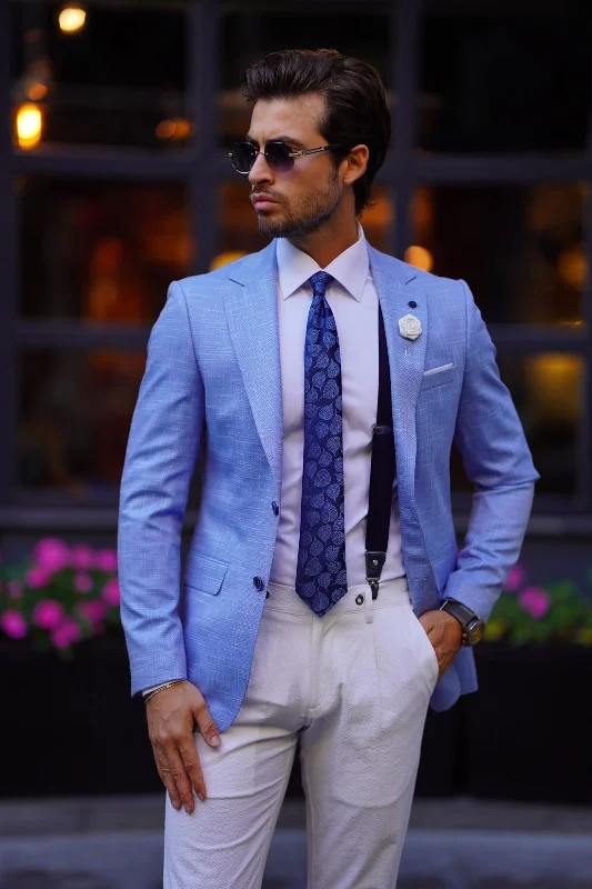 Vespo Maine Blue Blazer: A Sophisticated Choice for Every Occasion Polished Men's Silk Vespo Maine Blue Blazer: A Sophisticated Choice for Every Occasion Polished Men's Silk
