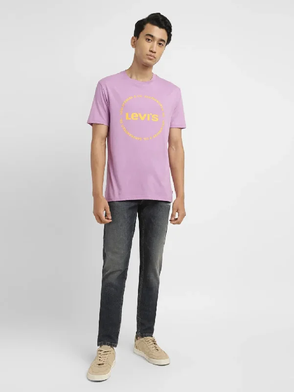 Men's Brand Logo Slim Fit T-shirt Trendy Men's Bucket