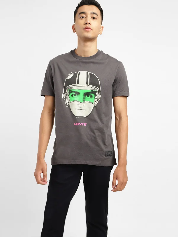 Men's Graphic Print Slim Fit T-shirt Earthy Men's Sustainable 