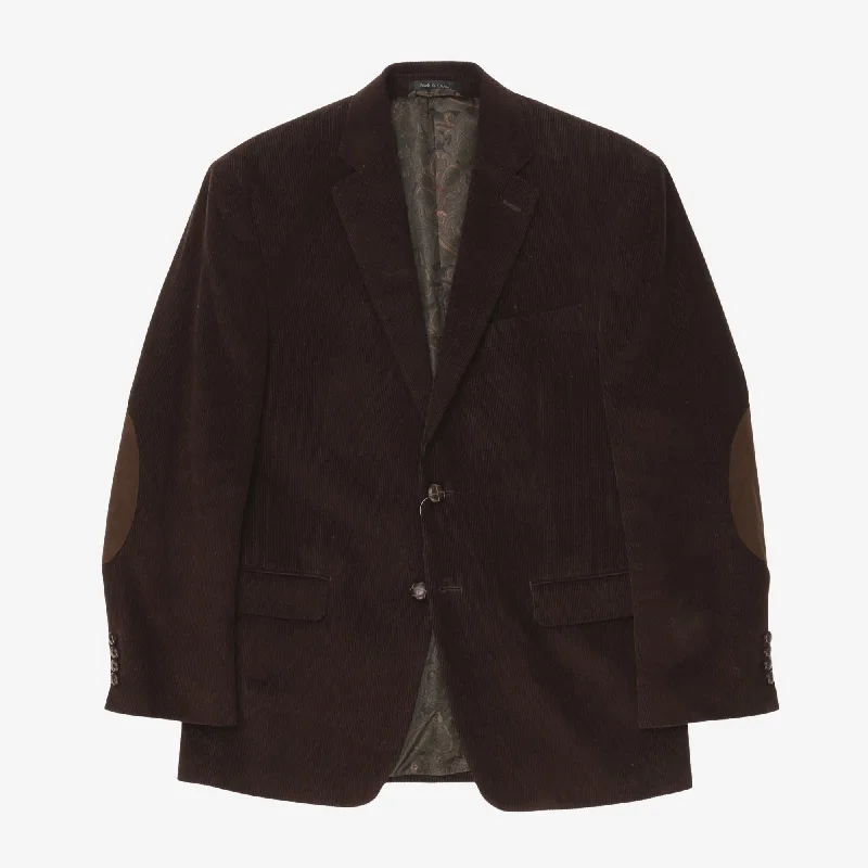 Cotton Corduroy Blazer Preppy Men's College