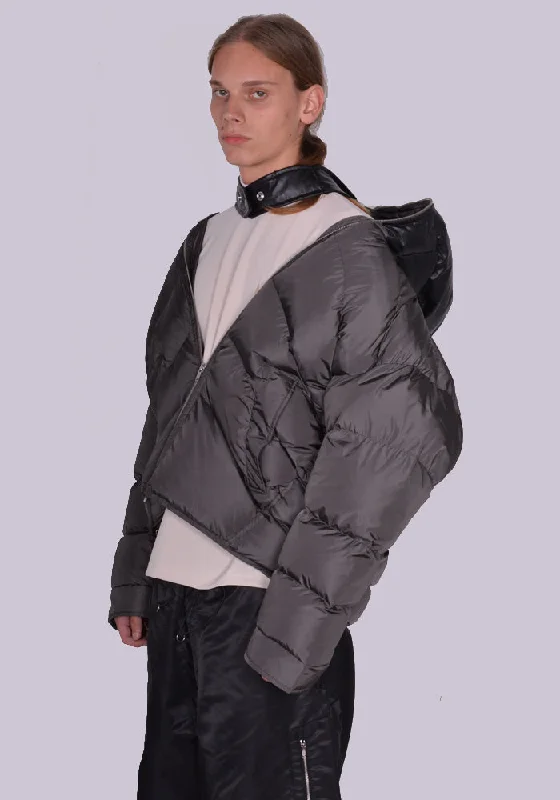 RANDOM IDENTITIES NY-15-22 DUVET PUFFER JACKET CHARCOAL Luxurious Men's High