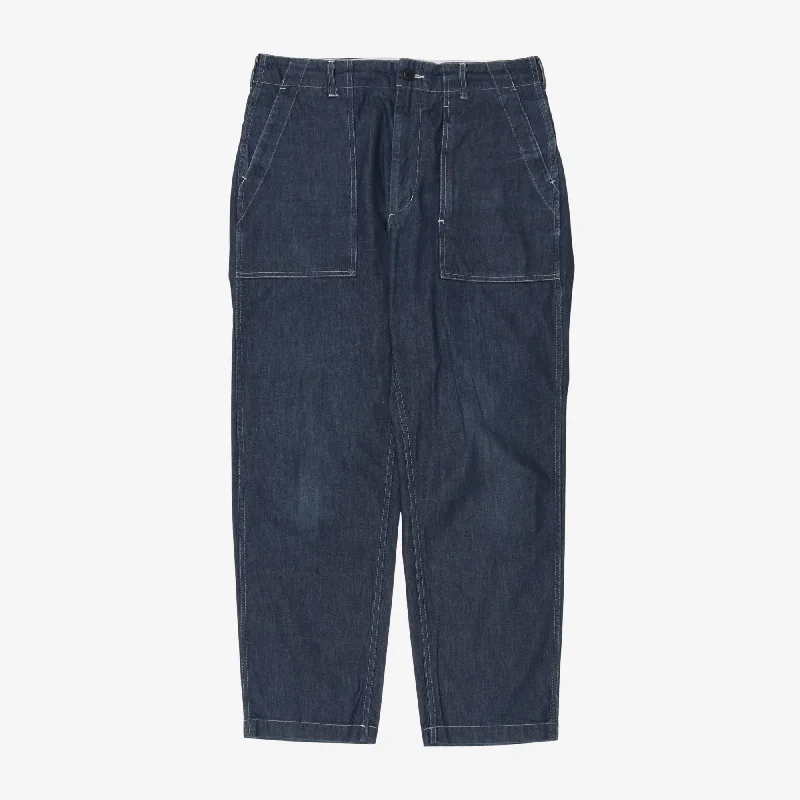 Denim Fatigue Pants Tough Men's Military