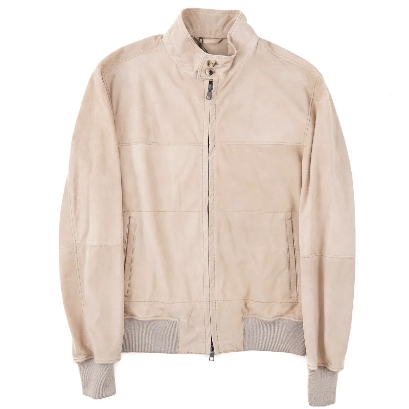 Rifugio Unlined Suede Bomber Jacket Modern Men's Geometric
