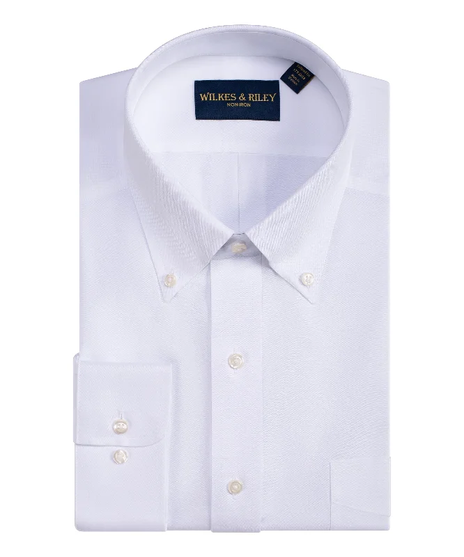 Tailored Fit White Button-Down Collar Non-Iron Pinpoint Oxford Dress Shirt Hip Men's Urban Tailored Fit White Button-Down Collar Non-Iron Pinpoint Oxford Dress Shirt Hip Men's Urban