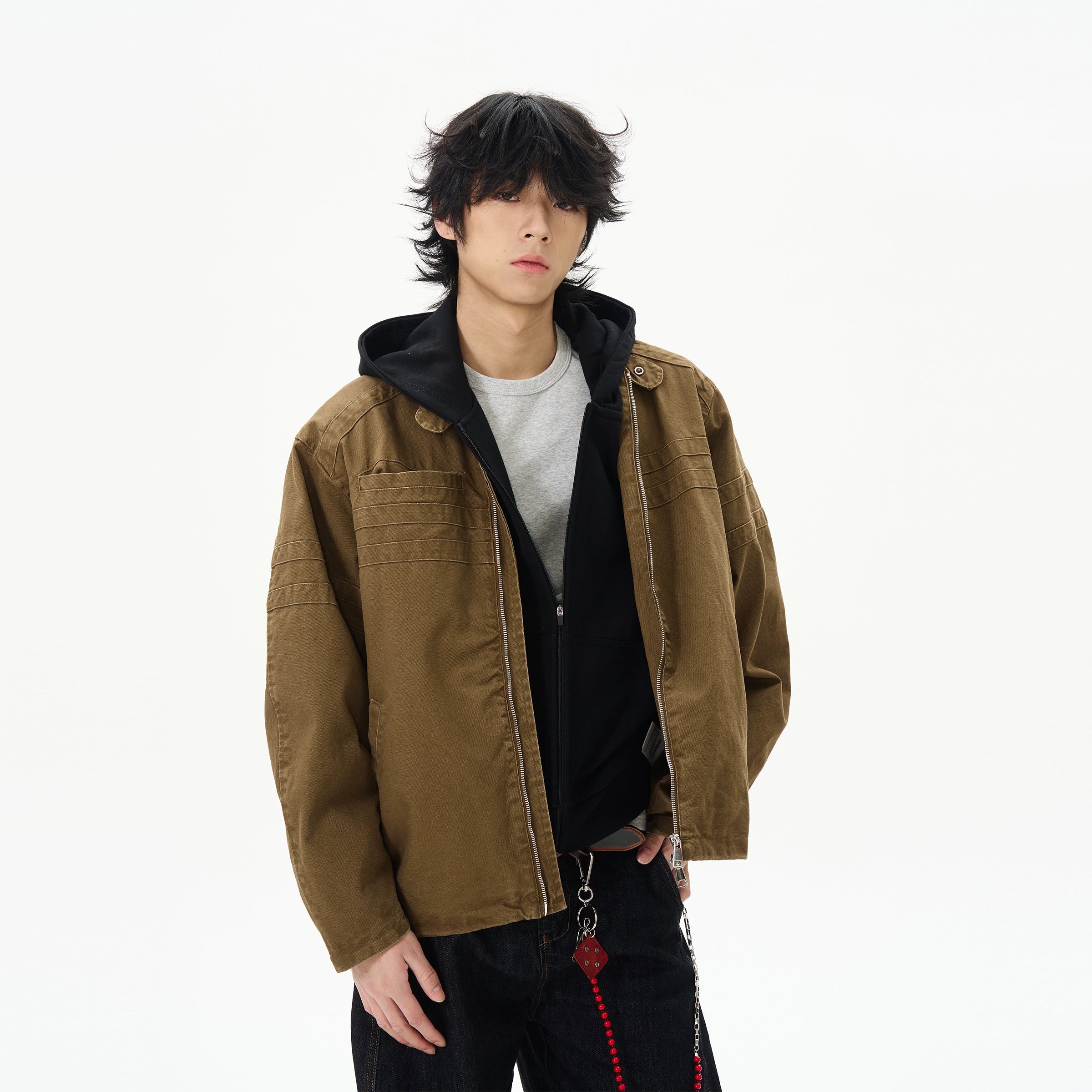 Workwear Jacket with Hood Dapper Men's 1920S