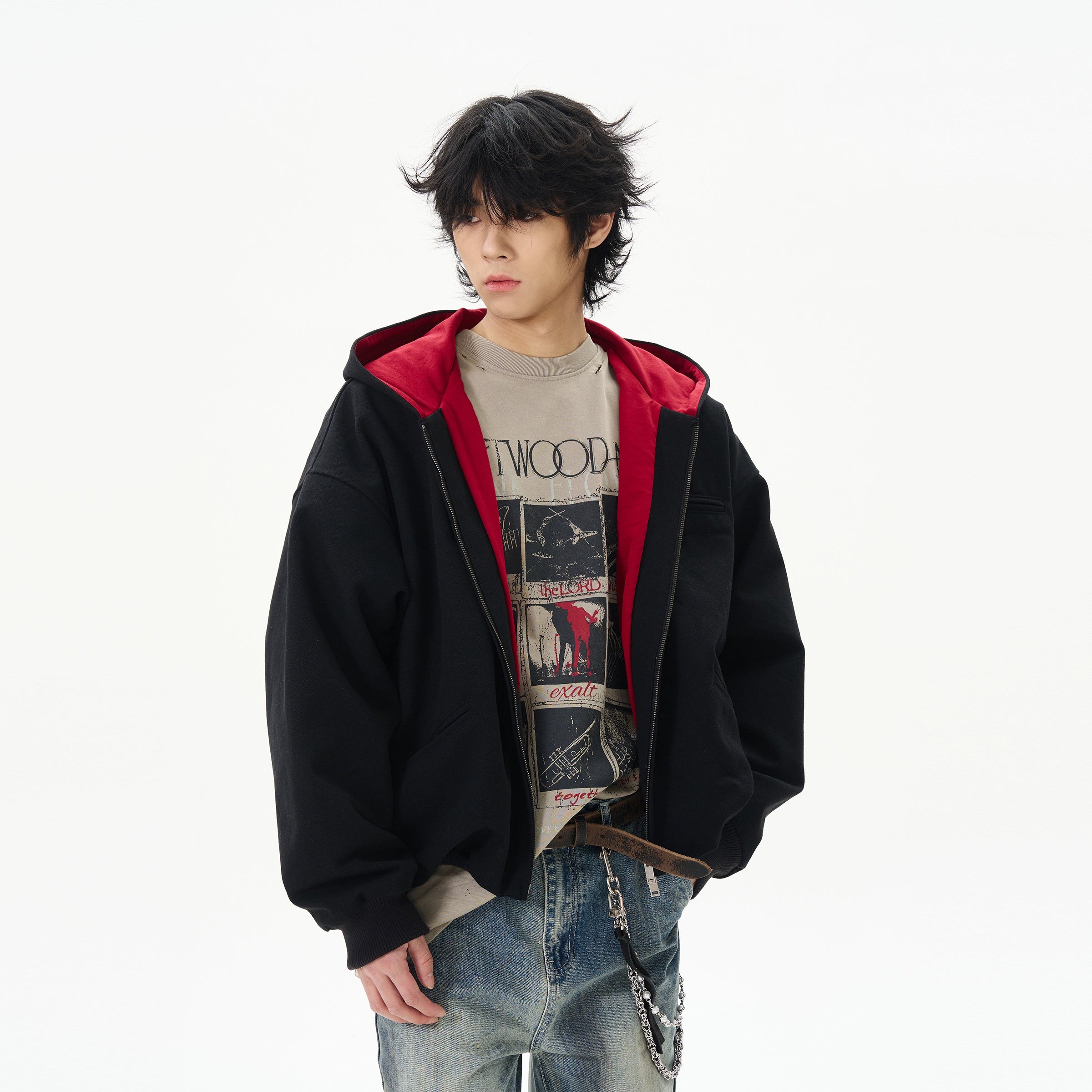 Loose-fit Hooded Jacket Bold Men's Statement