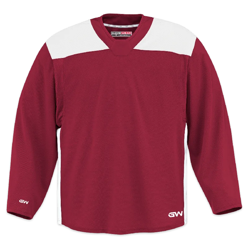 GameWear GW6500 ProLite Series Junior Hockey Practice Jersey - Crimson / White Monochromatic Office Style GameWear GW6500 ProLite Series Junior Hockey Practice Jersey - Crimson / White Monochromatic Office Style