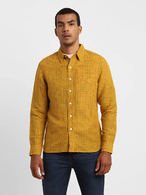 Men's Checkered Slim Fit Shirt Artistic Men's Avant