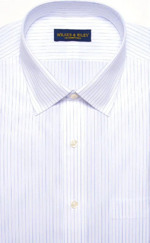Classic Fit Narrow Alternating Stripe Spread Collar Supima® Cotton Non-Iron Broadcloth Dress Shirt Cool Men's Skate Classic Fit Narrow Alternating Stripe Spread Collar Supima® Cotton Non-Iron Broadcloth Dress Shirt Cool Men's Skate