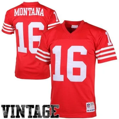 Joe Montana #16 San Francisco 49ers NFL Premier Throwback Adult Mitchell & Ness Red Jersey Elegant Men's Cashmere Joe Montana #16 San Francisco 49ers NFL Premier Throwback Adult Mitchell & Ness Red Jersey Elegant Men's Cashmere
