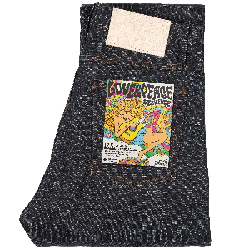 True Guy - Love   &   Peace   Selvedge Trendy Men's Oversized