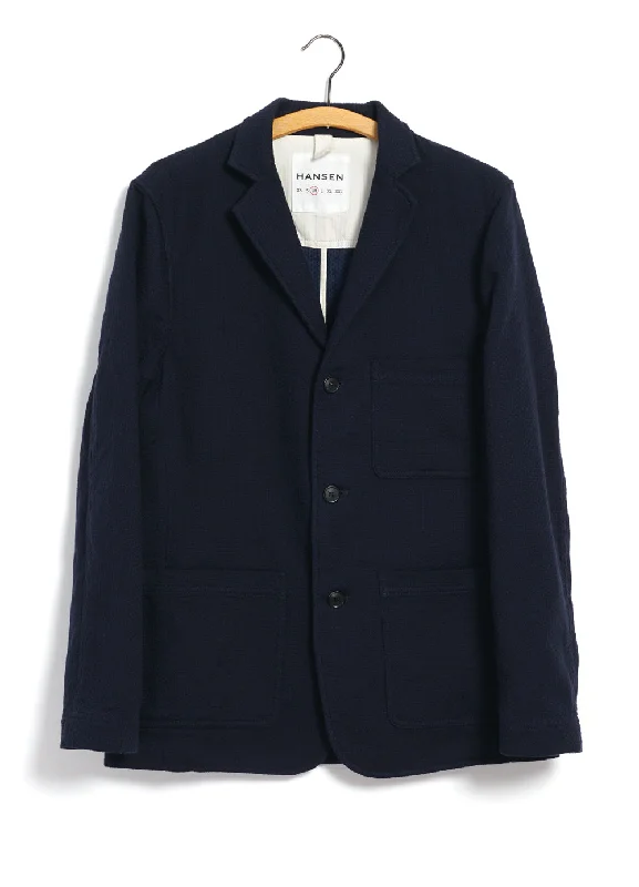 CHARLIE | Easy Three Button Blazer | Indigo Sashiko Rugged Men's Outdoor 