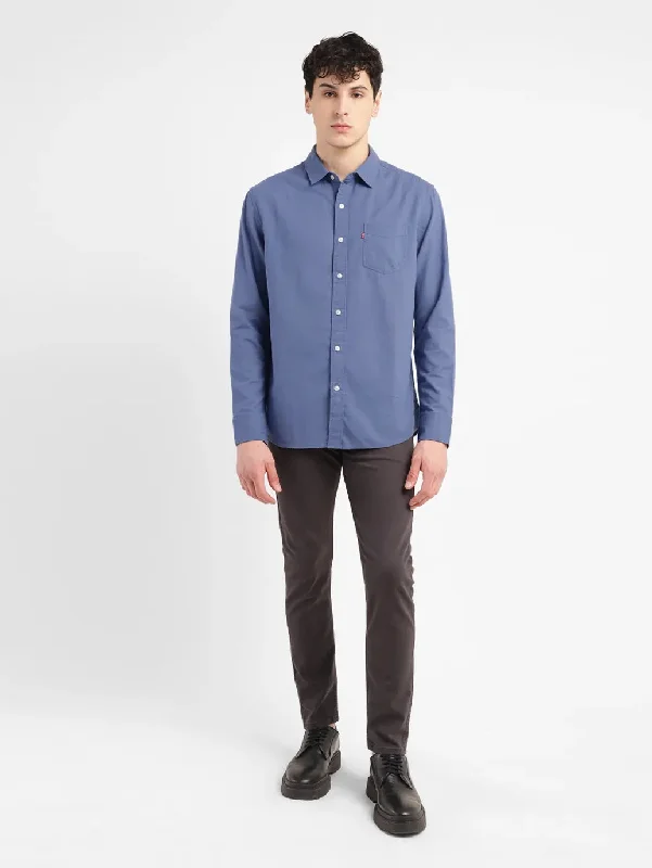 Men's Solid Slim Fit Shirt Sporty Men's Athleisure 