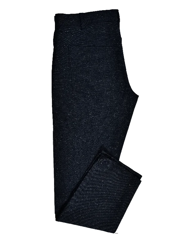 Denim: Navy Stretch Slub Jeans Hip Men's Retro