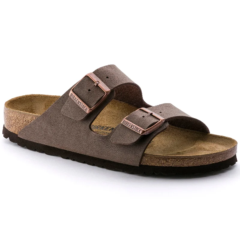 Birkenstock Womens Arizona Birkibuc Sandals Mocha/Stone  Medium/Narrow