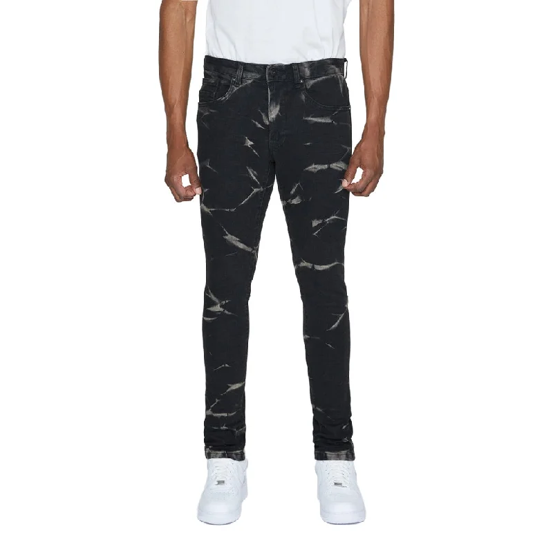 Super Skinny Lightning Effect Jeans - Stout Cool Men's Distressed