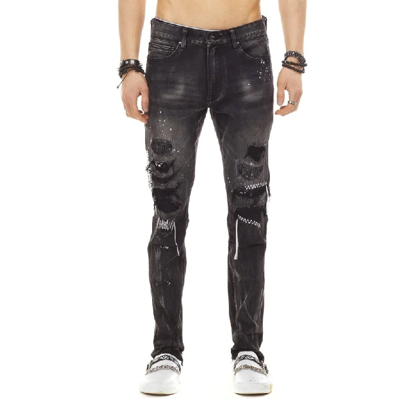 Bleunoir Slim Raw Edge Jeans - Shadow Grey Monochromatic All