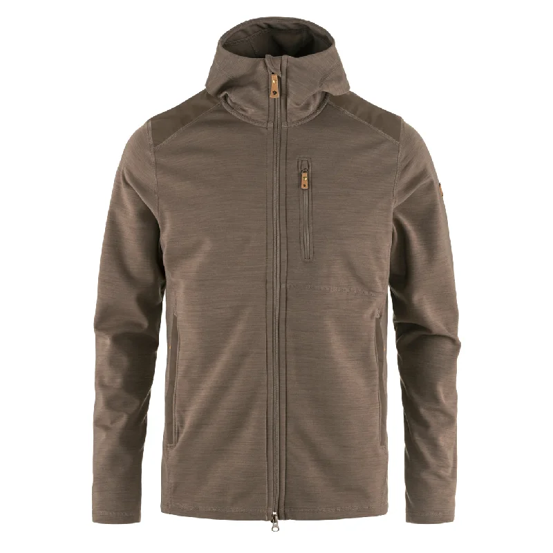 Fjallraven Keb Fleece Hoodie Suede Brown Earthy Men's Sustainable 