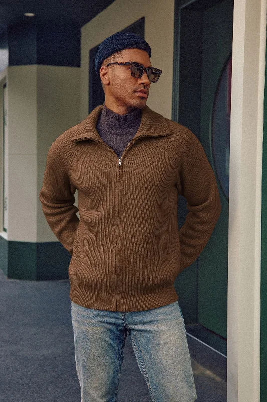 Men's Full Zip Cardigan Sweaters Unisex Lapel Collar Raglan Long Sleeve Casual Ribbed Sweater Street Men's Full Zip Cardigan Sweaters Unisex Lapel Collar Raglan Long Sleeve Casual Ribbed Sweater Street