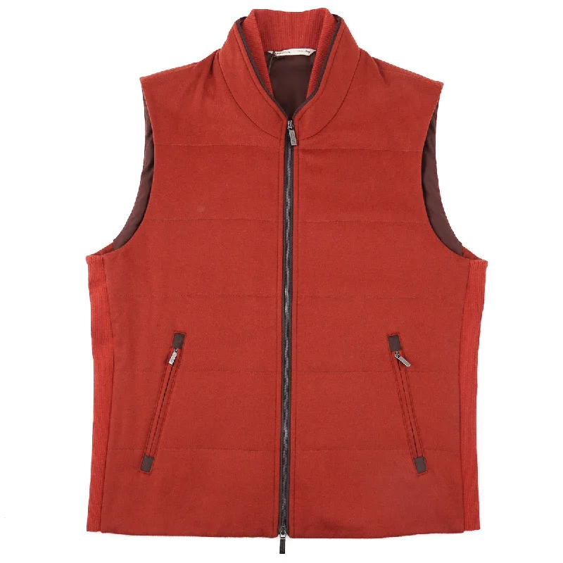 Maurizio Baldassari Flannel Cashmere 'Arena' Vest Sophisticated Men's French