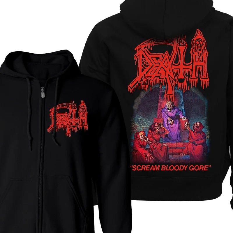 Death "Scream Bloody Gore" Zip Hoodie Artistic Men's Avant