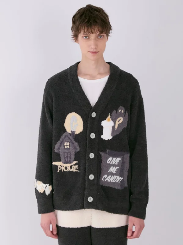 Baby Moco Halloween-Themed Button-Up Cardigan Practical Men's Quick