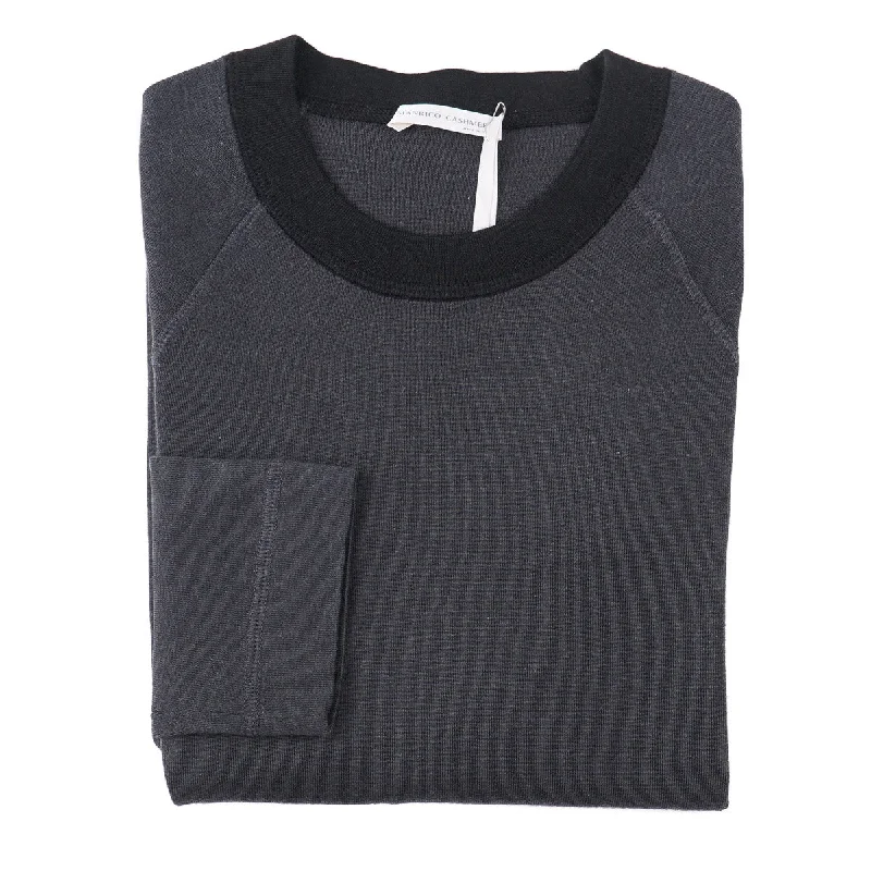 Manrico Knit Cashmere and Silk Sweater Modern Men's 