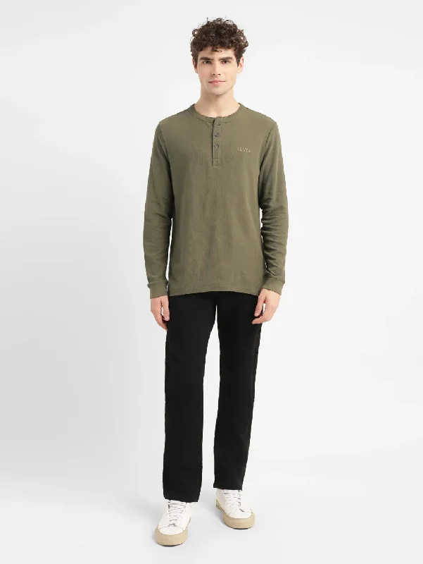 Men's Solid Slim Fit T-shirt Sophisticated Men's French
