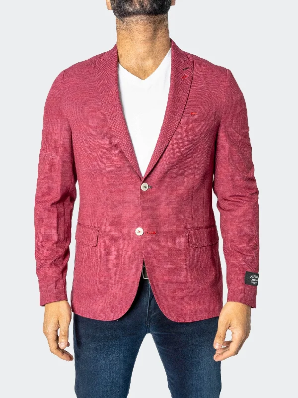 Blazer Unconstructed Descartes Brickhouse Red Stylish Men's Neon