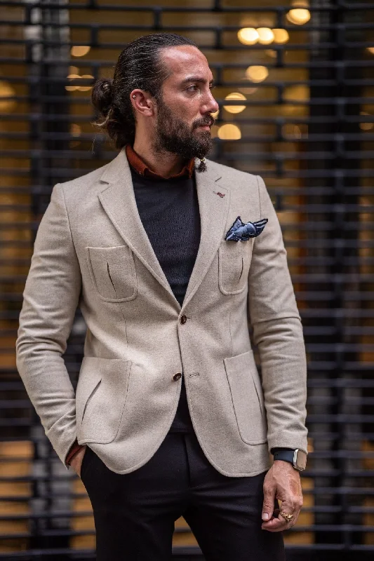 Mateo Beige Slim Fit Blazer - Elevate Your Wardrobe with Versatile Style Bold Men's Statement Mateo Beige Slim Fit Blazer - Elevate Your Wardrobe with Versatile Style Bold Men's Statement