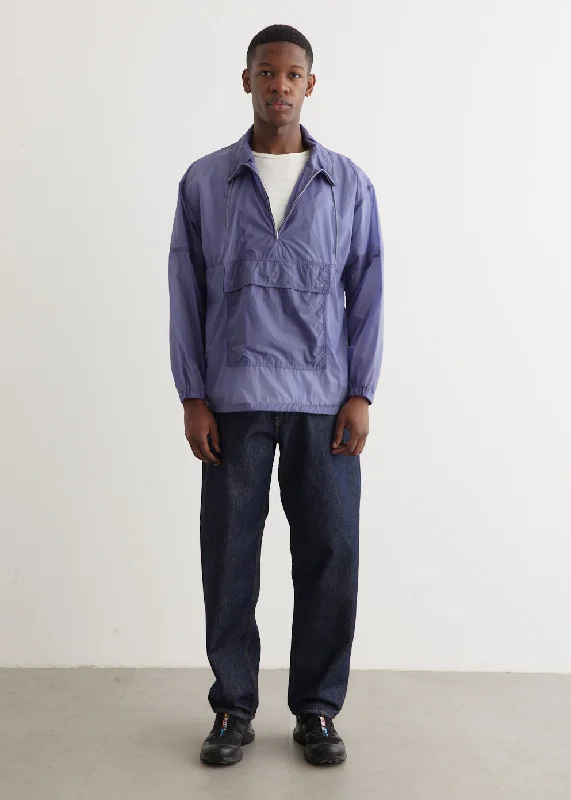 Washed Super Light Airy Nylon Anorak Earthy Men's Hemp
