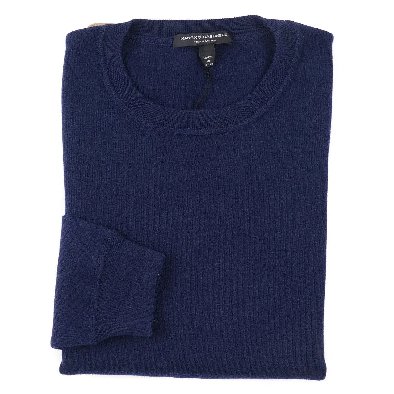 Manrico Slim-Fit Stretch Knit Cashmere Sweater Sleek Men's Contemporary 