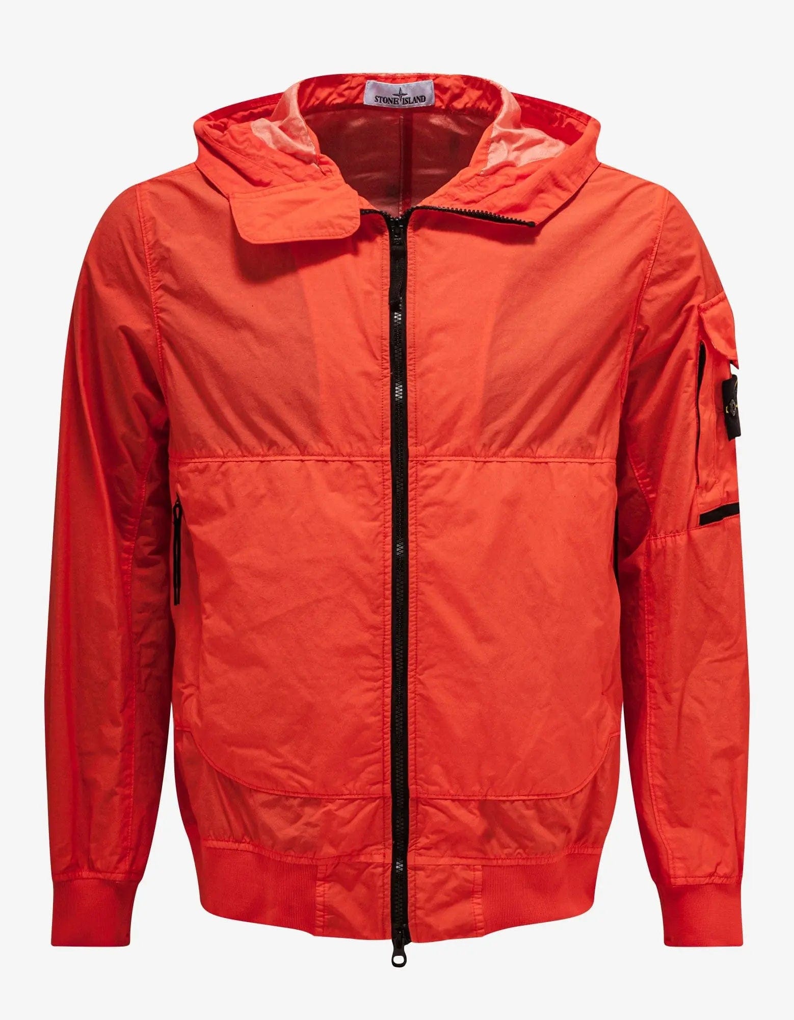 Stone Island Orange Naslan Light Watro Windbreaker Dapper Men's 1920S