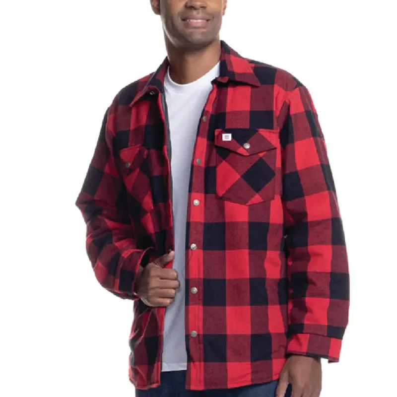 Quilt Lined Premium Flannel Work Shirt Sleek Men's Contemporary 