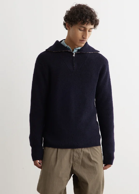 Carl Half Zip Knit Cclassic Men's Tweed