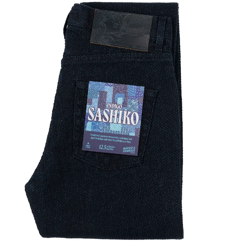 Easy Guy - Indigo Sashiko Trendy Men's Scandinavian
